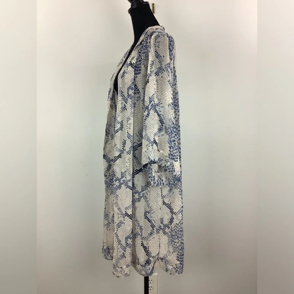 Karlie Snakeskin print cardigan one size chiffon - Picture 3 of 10